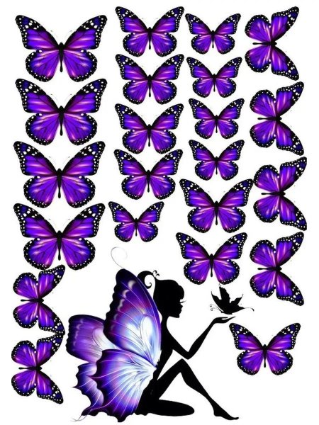 Торт с бабочками для девочки