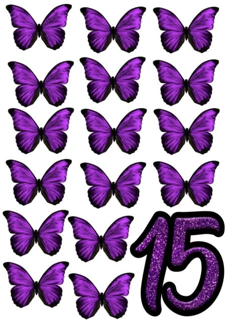 Вафельная картинка бабочки