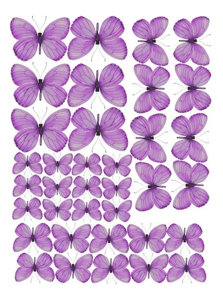 Вафельная картинка бабочки