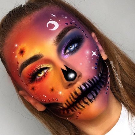 Необычный макияж на Хэллоуин
