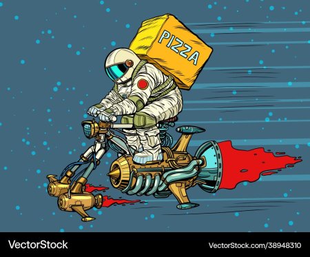 Космонавт с пиццей