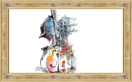 Абстракция с музыкальными инструментами