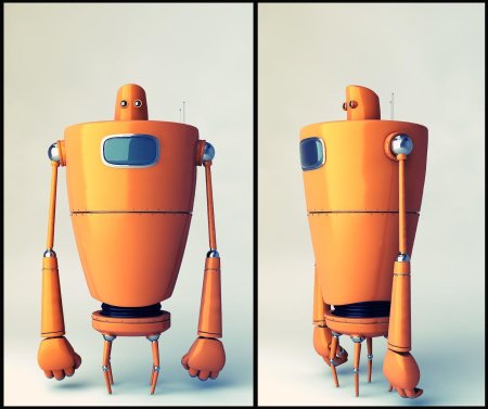 Оранжевый робот