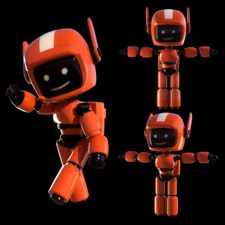 Оранжевый робот из мультика
