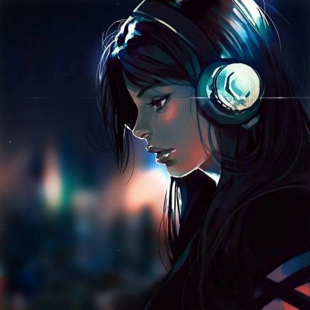 Девушка с наушниками