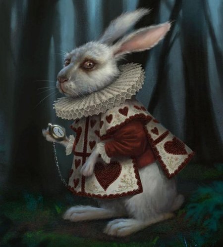 Белый кролик из Алисы в стране чудес