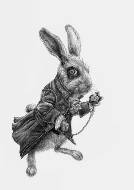 Кролик из Алисы в стране чудес рисунок
