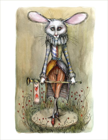 Кролик из Алисы в стране чудес иллюстрации