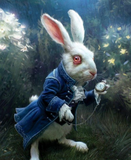 Белый кролик из Алисы в стране чудес
