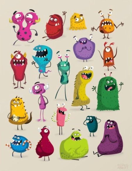 Цветные монстрики