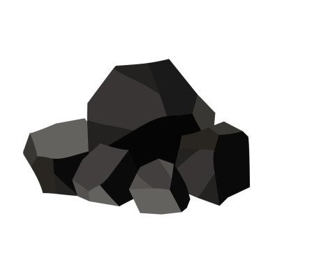 Камни уголь пиктограмма