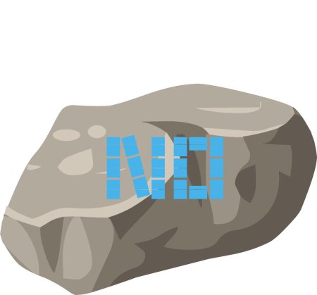 Камень мультяшный