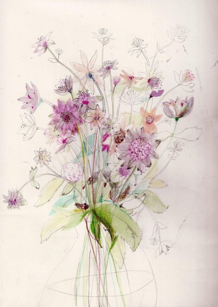 Цветы ботаника акварель