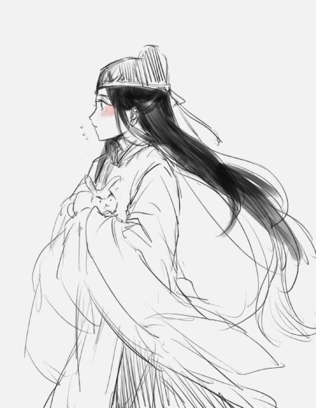 Рисунок нин Гуан легкий