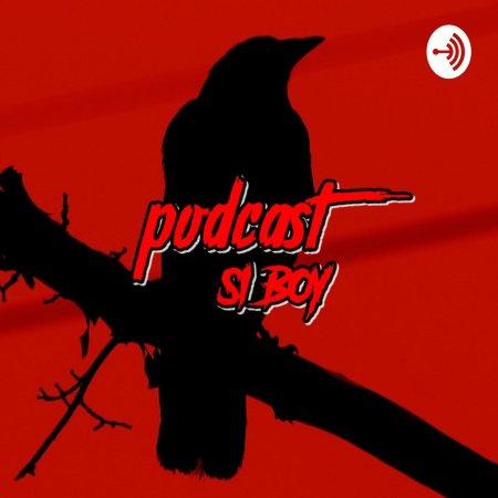 Красный ворон на черном фоне