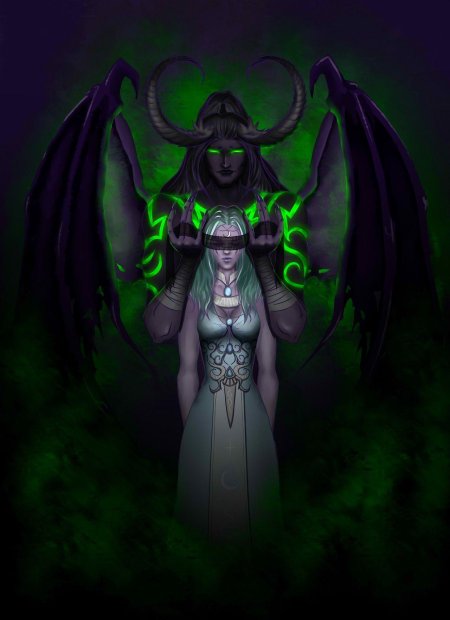 Иллидан и Тиранда арт