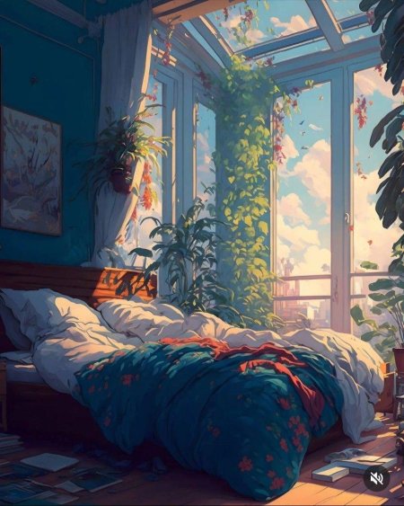 Уютная комната арт