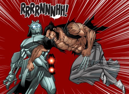 Росомаха против серебряного самурая