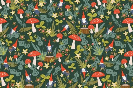 Ткань мухоморы принт