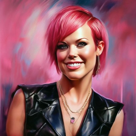 Певица в розовом