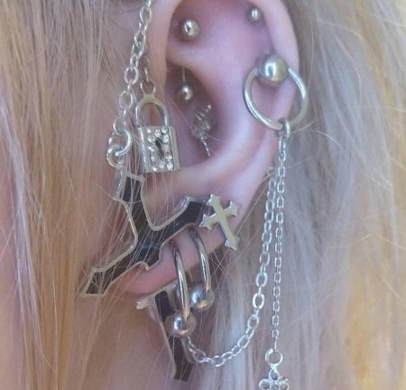 Серьги в стиле панк