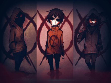 Крипипаста худи Тоби и маски