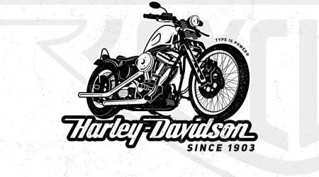Харлей Дэвидсон логотип с мотоциклом