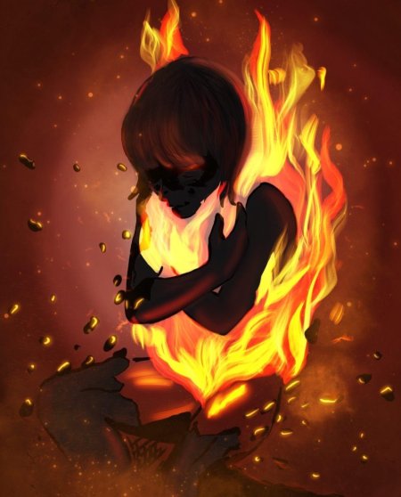 Fire in the ...draw? Дзен Grey Cat