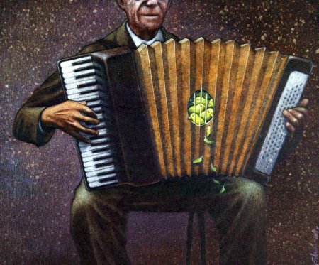 Аккордеон в живописи