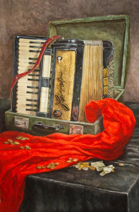 Аккордеон в живописи