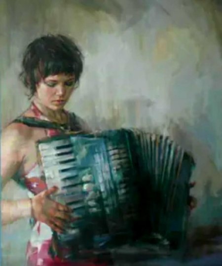 Девушка с аккордеоном