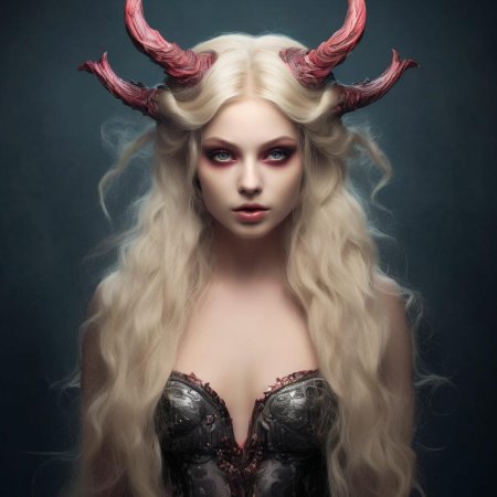 Демон с рогами