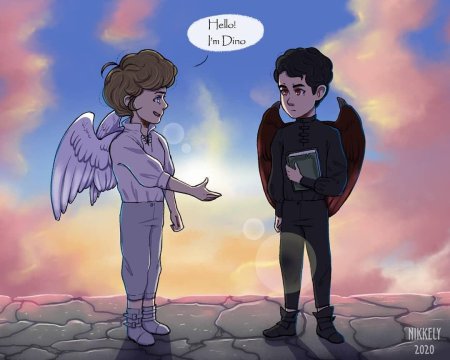 Арты секрет небес Дино и Люцифер