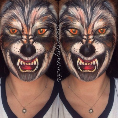 Аквагрим собака для взрослых