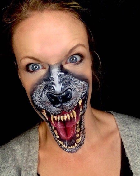 Макияж волка