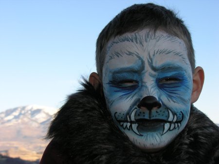 Аквагрим снежный человек