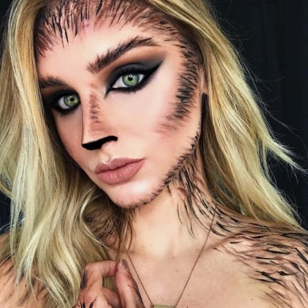 Грим на Хэллоуин оборотень