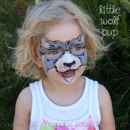 Аквагрим волк для детей