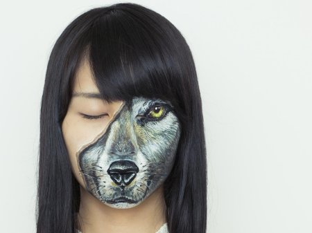 Собака с макияжем