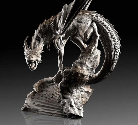 Дракон скульпт 3д