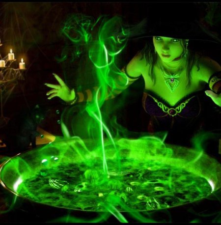 Ведьма колдует