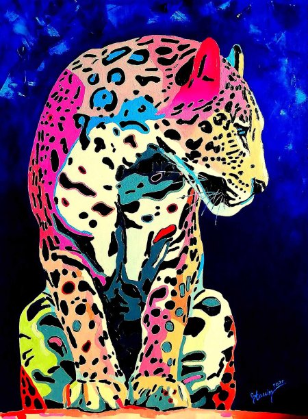 Леопард арт