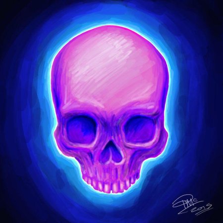 Неоновый череп