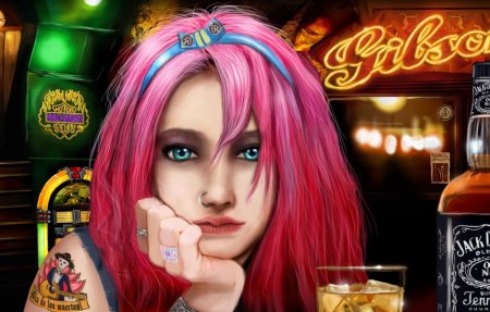 Art Джек Дэниэлс девушка