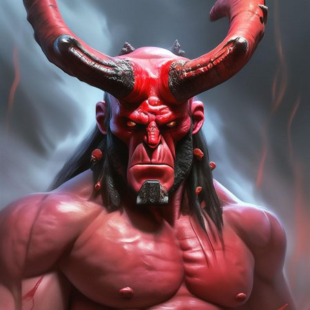 Хеллбой с рогами