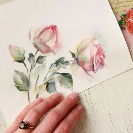 Венди Тейт цветочные акварели