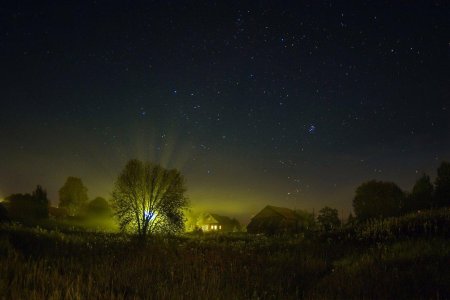 Звездное небо в деревне