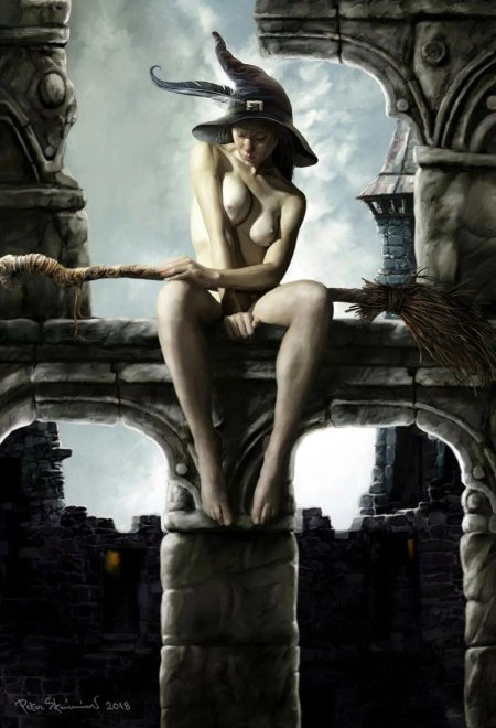 Ведьма эро арт фэнтези