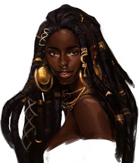 Арты темнокожих девушек