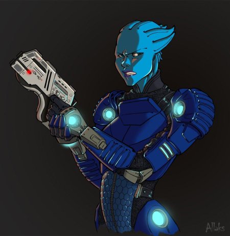 Mass Effect Азари арт